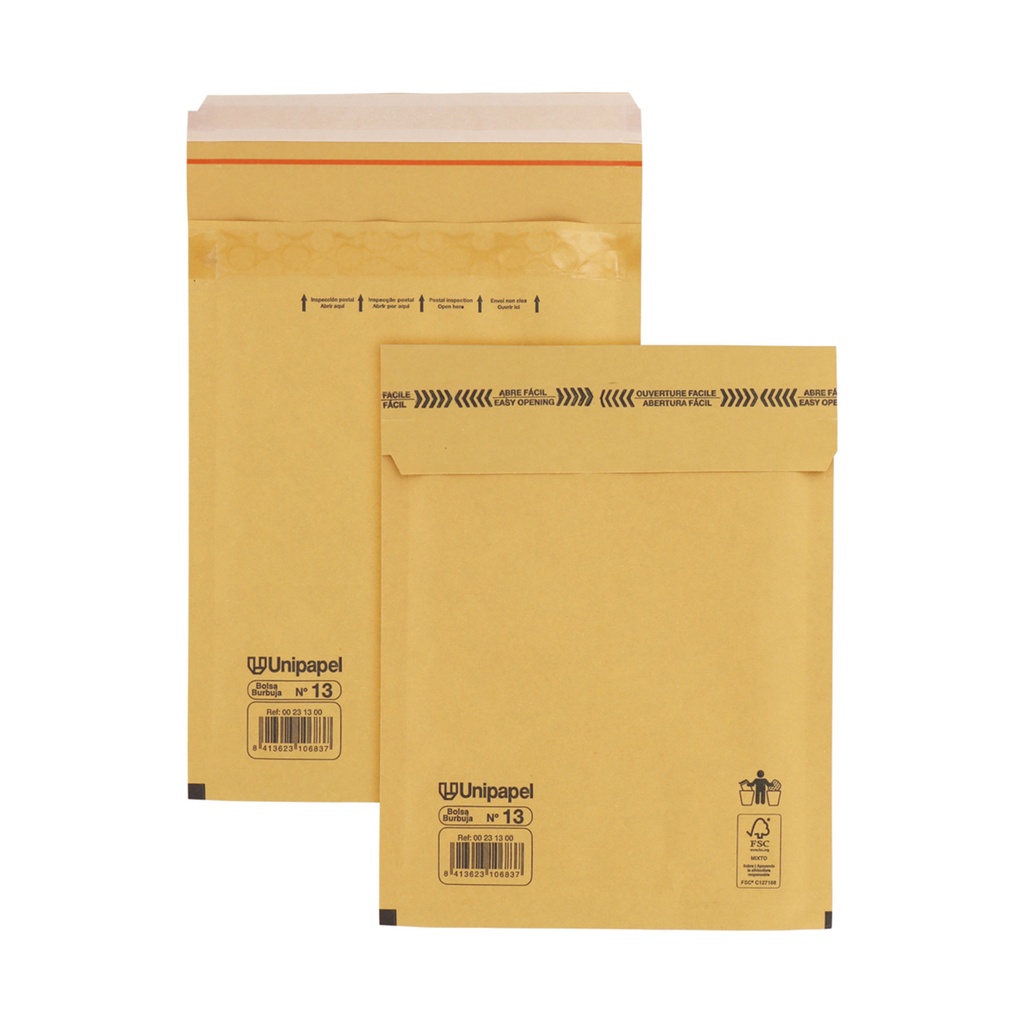 10 bolsas acolchada para envíos con acabado kraft