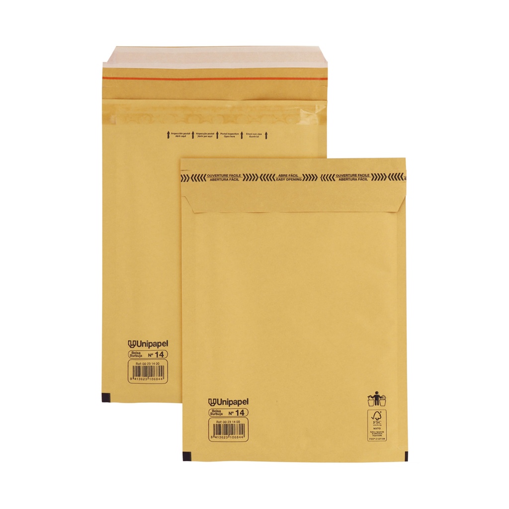 10 bolsas acolchada para envíos con acabado kraft