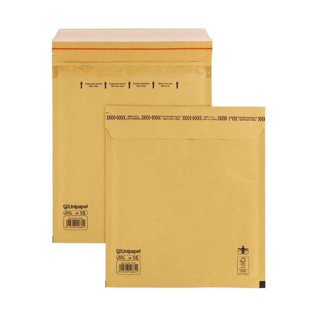 10 bolsas acolchada para envíos con acabado kraft