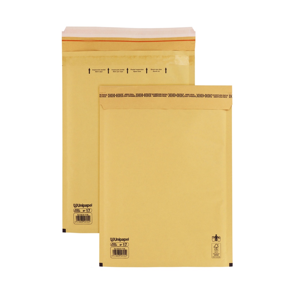 10 bolsas acolchada para envíos con acabado kraft