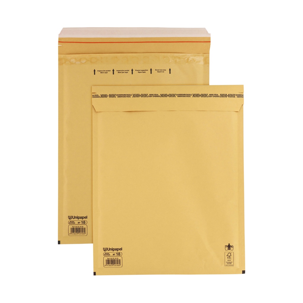 10 bolsas acolchada para envíos con acabado kraft