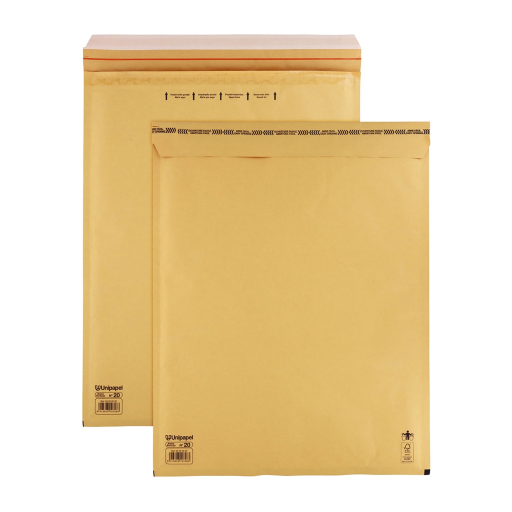 10 bolsas acolchada para envíos con acabado kraft