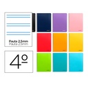 Cuaderno de espiral 1/4 pautado 80 hojas