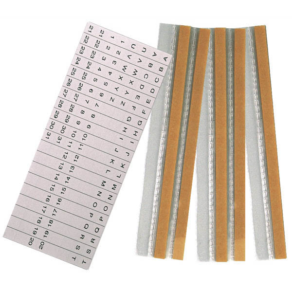 Índice numérico y alfabético autoadhesivo Grafovisor