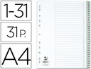 Separadores de plástico numerados 1-31 A4 Q-Connect