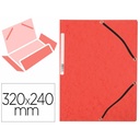 Carpeta roja de gomas símil prespán con solapas A4 Q-Connect