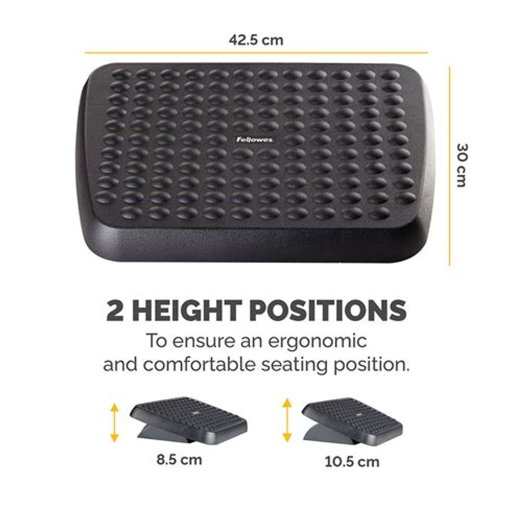 Reposapiés ergonómico Fellowes Standard 48121 ajustable y antideslizante para oficina
