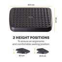 Reposapiés ergonómico Fellowes Standard 48121 ajustable y antideslizante para oficina