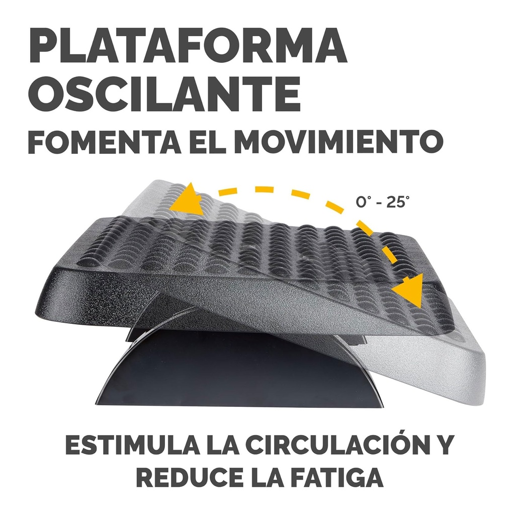 Reposapiés ergonómico Fellowes Standard 48121 ajustable y antideslizante para oficina