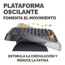 Reposapiés ergonómico Fellowes Standard 48121 ajustable y antideslizante para oficina