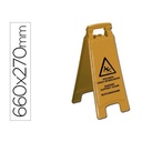 Cartel de señalización Q-Connect suelo resbaladizo – plástico plegable homologado