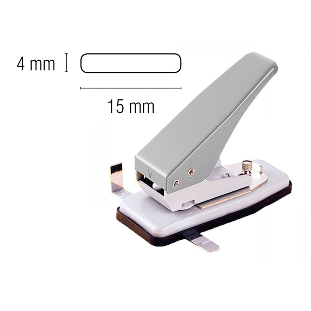 Perforadora de ojal 4 x 15 mm profesional para tarjetas, cartón y PVC