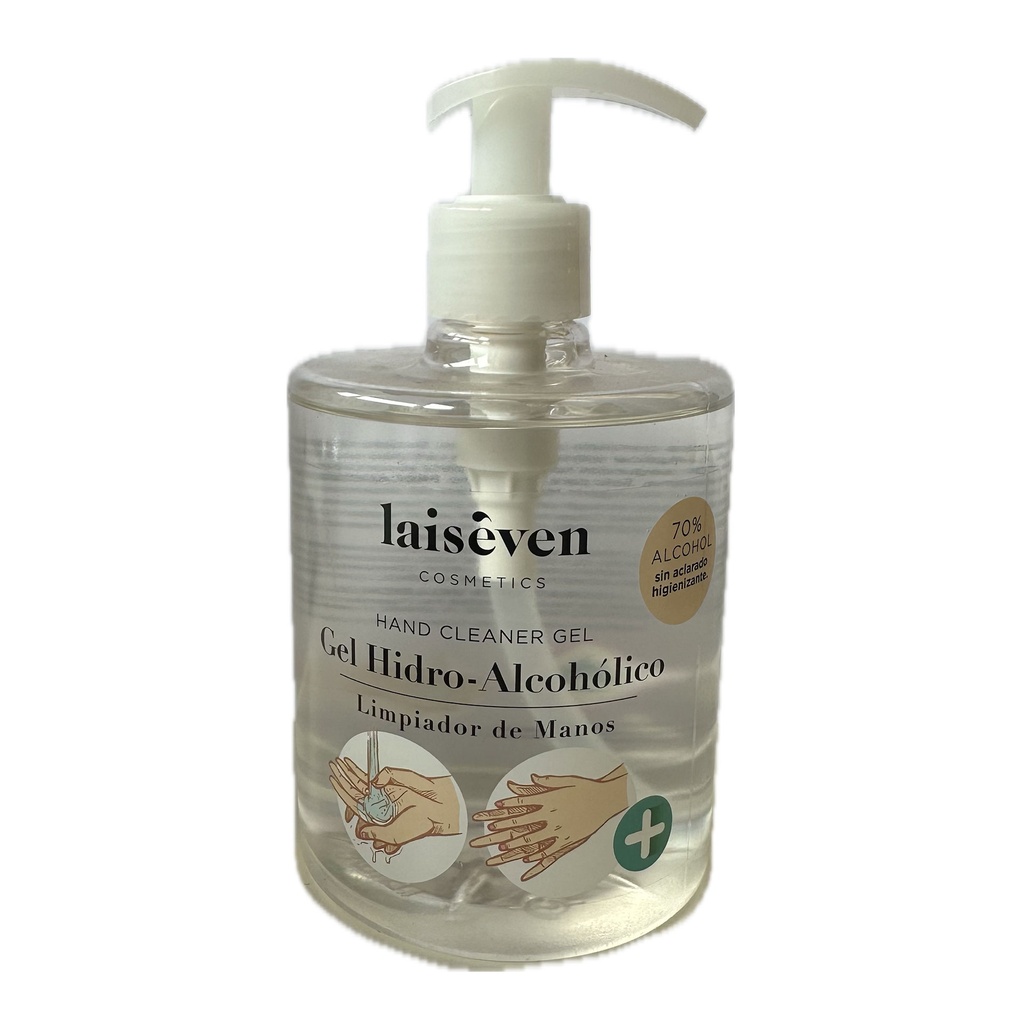 Gel hidroalcohólico 500 ml Laiseven con dosificador – Higiene inmediata de manos