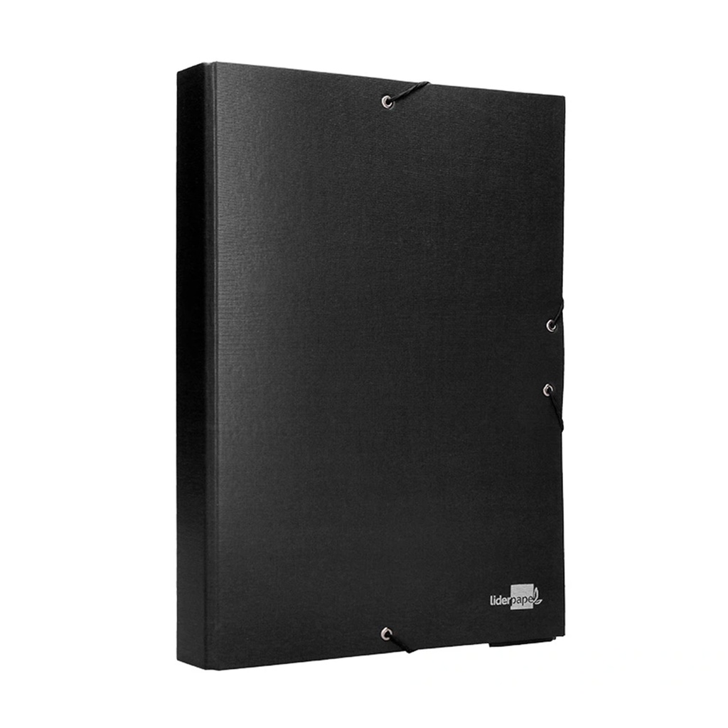 Carpeta de proyectos lomo de 5 cm negro con gomas
