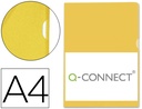 Dossier uñero A4 amarillo translúcido Q-Connect