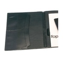 Carpeta convención símil piel negra