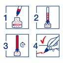 Instrucciones para recargar tinta del rotulador permanente Edding 3000 paso a paso