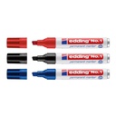 Edding numero uno en varios colores, azul, negro y rojo