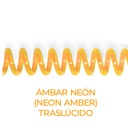 Espiral de encuadernación fabricado en plástico ámbar neón traslúcido de 6 mm. de diámetro