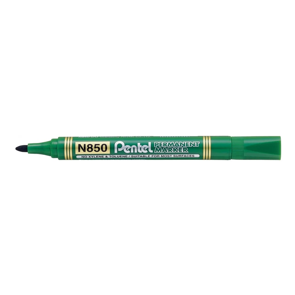 Rotulador permanente Pentel N850 verde punta redonda de trazo 1,5 a 3 mm
