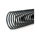 La espiral de encuadernación de plástico en acabado negro 42 mm de diámetro y paso 3:1 se distribuye en cajas de 50 unidades)