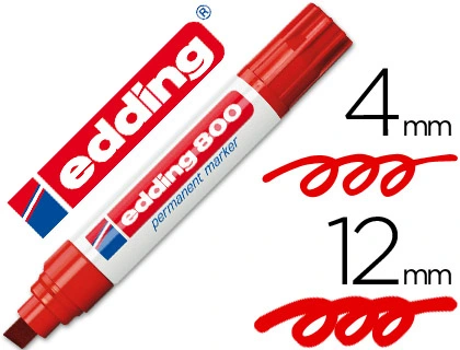 Rotulador permanente Edding 800 rojo