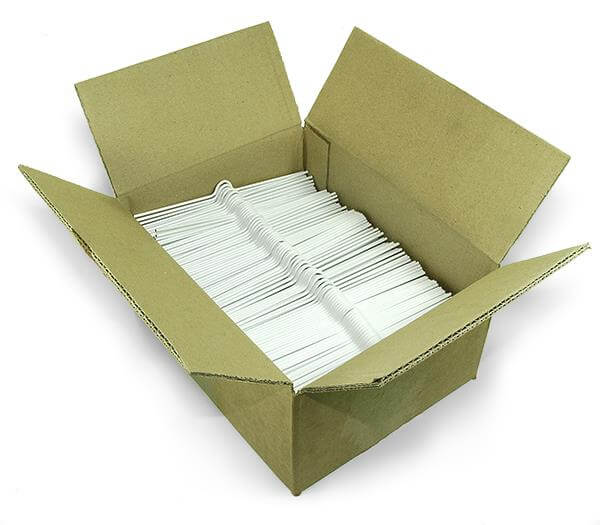 Caja con 1500 colgadores calendario en color blanco