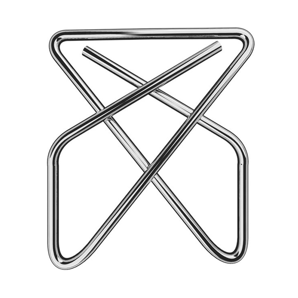 Clips mariposa zig-zag metálicos niquelados