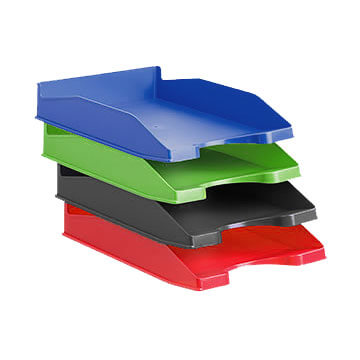 Bandejas de sobremesa de colores de plástico