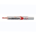 Rotulador para pizarra blanca Pentel Maxiflo MWL5S rojo con tinta líquida, punta fina de 2 mm y pulsador trasero