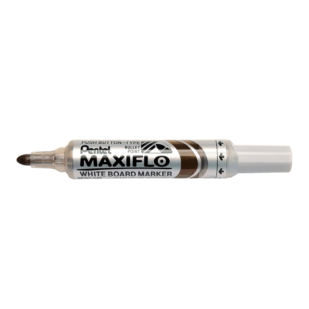 Rotulador para pizarra blanca Pentel Maxiflo MWL5M marrón punta media redonda de 3 mm con flujo de tinta controlado