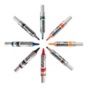 Rotuladores para pizarra blanca Pentel Maxiflo MWL5M punta media disponibles en varios colores con tinta líquida y pulsador