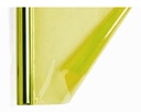 25 hojas de 50 x 65 cm de papel celofán amarillo troqueladoen rollo de 0,50 x 16,25 m