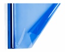 25 hojas de 50 x 65 cm de papel celofán azul troqueladoen rollo de 0,50 x 16,25 m