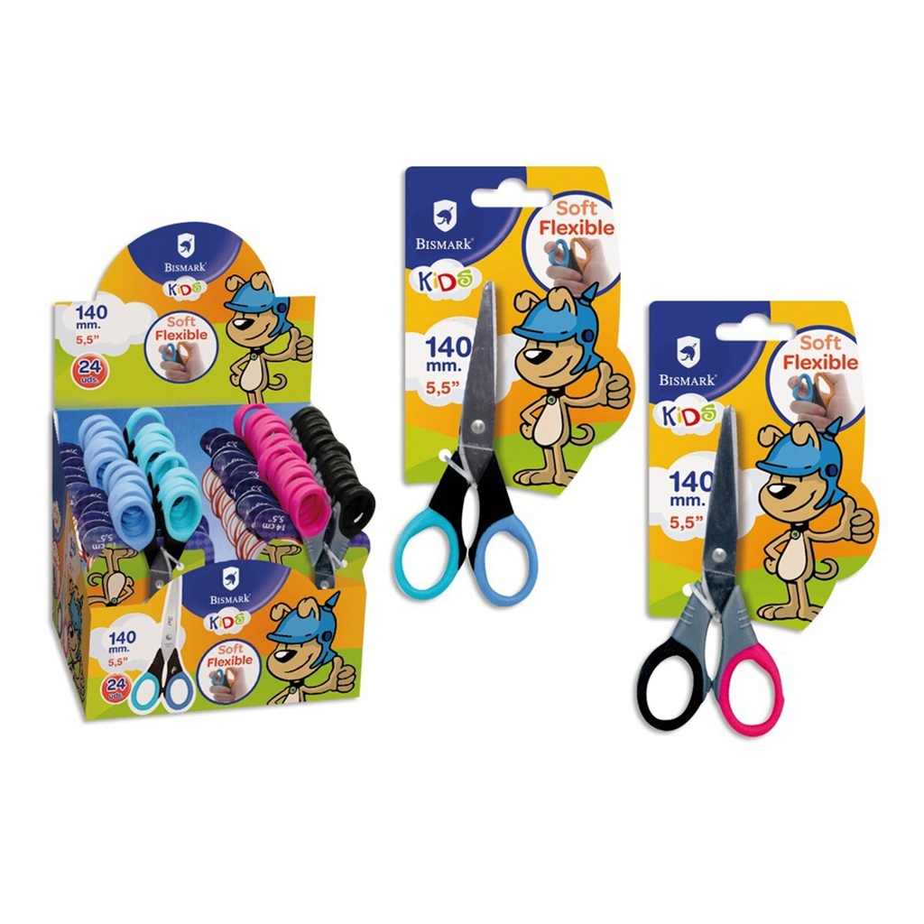 Tijeras escolares 14 cm Soft Kids de Bismark