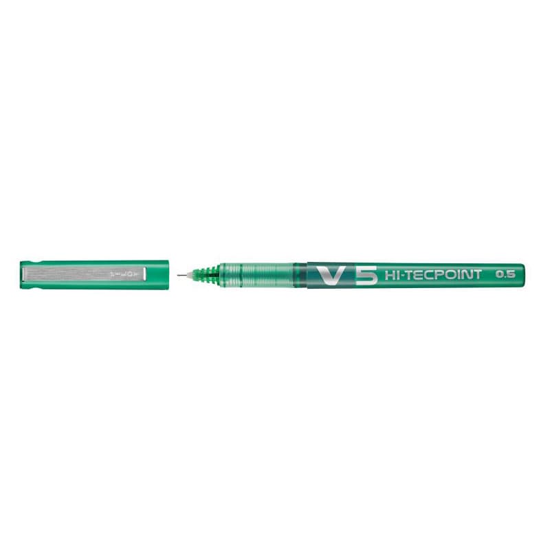 Bolígrafo roller Pilot V5 Hi-Tecpoint verde BX-V5-G