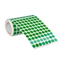 Rollo de gomets adhesivos adhesivos circulares 10,5 mm verdes en rollo Liderpapel