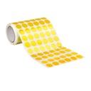 Rollo de gomets adhesivos adhesivos circulares 15 mm amarillos en rollo Liderpapel