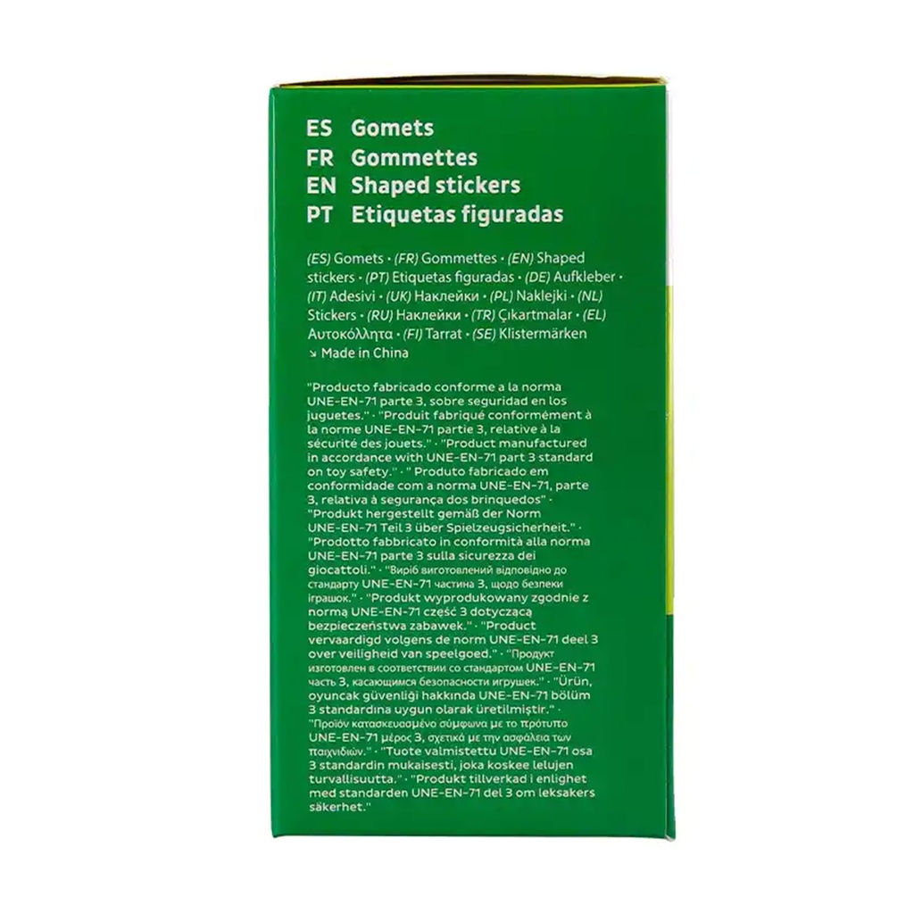 Etiqueta con norma de seguridad en caja de gomets autoadhesivos circulares 15 mm azules en rollo Liderpapel