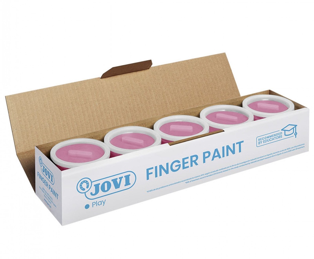 Pintura de dedos Jovi 125 ml magenta uso infantil y escolar