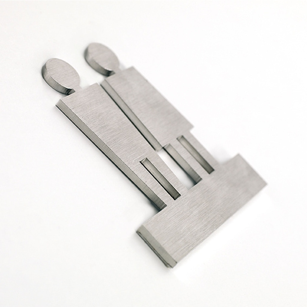 Pictograma adhesivo para aseos de acero inoxidable de diseño