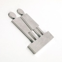 Pictograma adhesivo para aseos de acero inoxidable de diseño