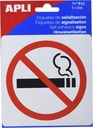 Pictograma adhesivo de pared "Prohibido fumar" 114 x 114 mm