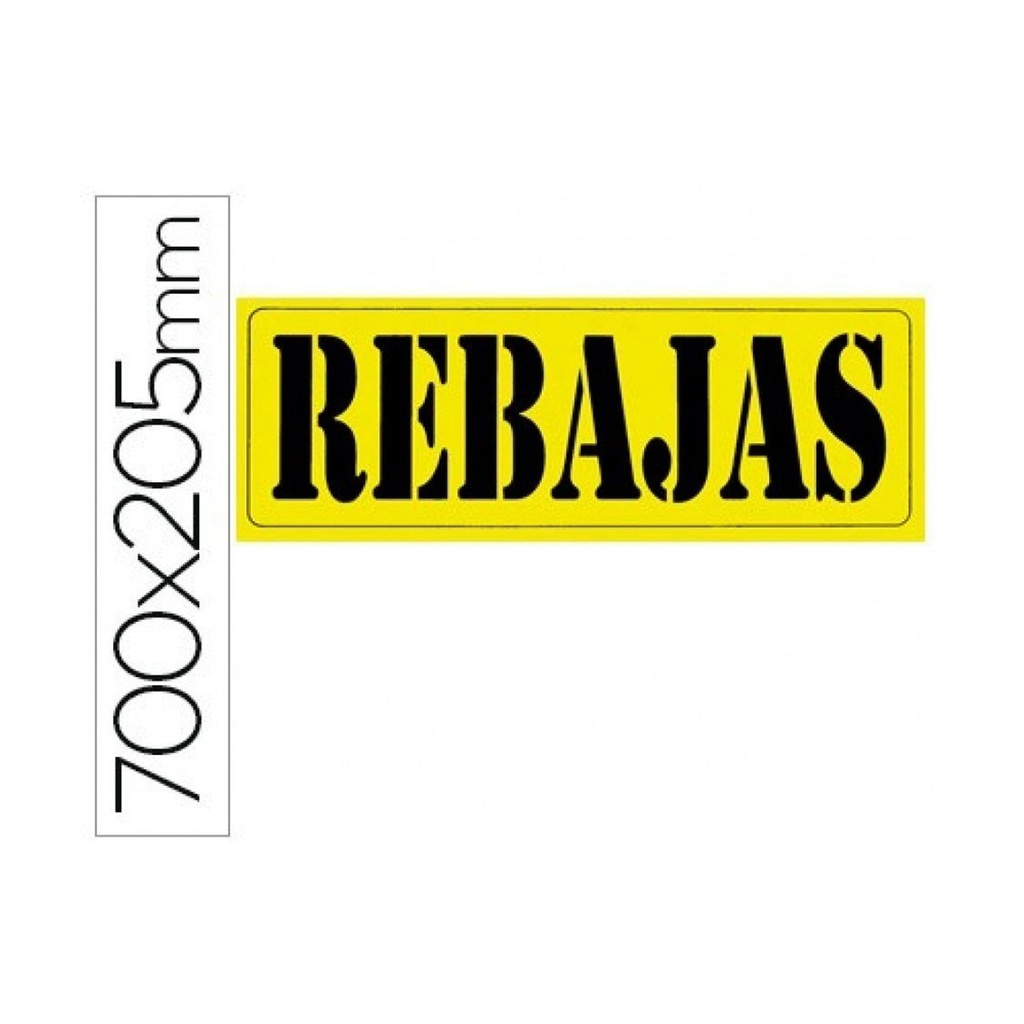 Cartel de "REBAJAS" 700 x 250 mm