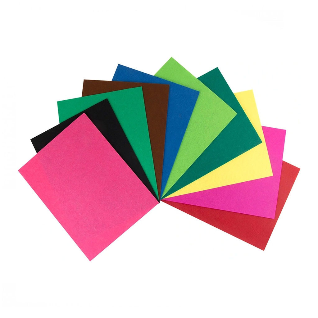 Láminasde fieltro de colores