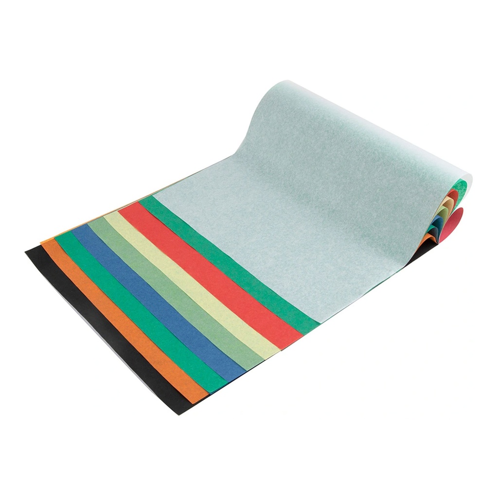 Colores del bloc de papel de seda de 315 x 240 mm (10 hojas)