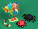 Muñecos creativos de animales decorada con ojos móviles redondos negros en goma EVA para manualidades escolares