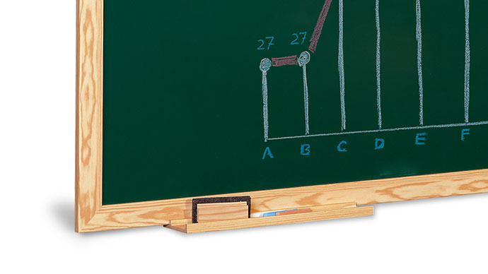 Cajetín de madera para pizarra