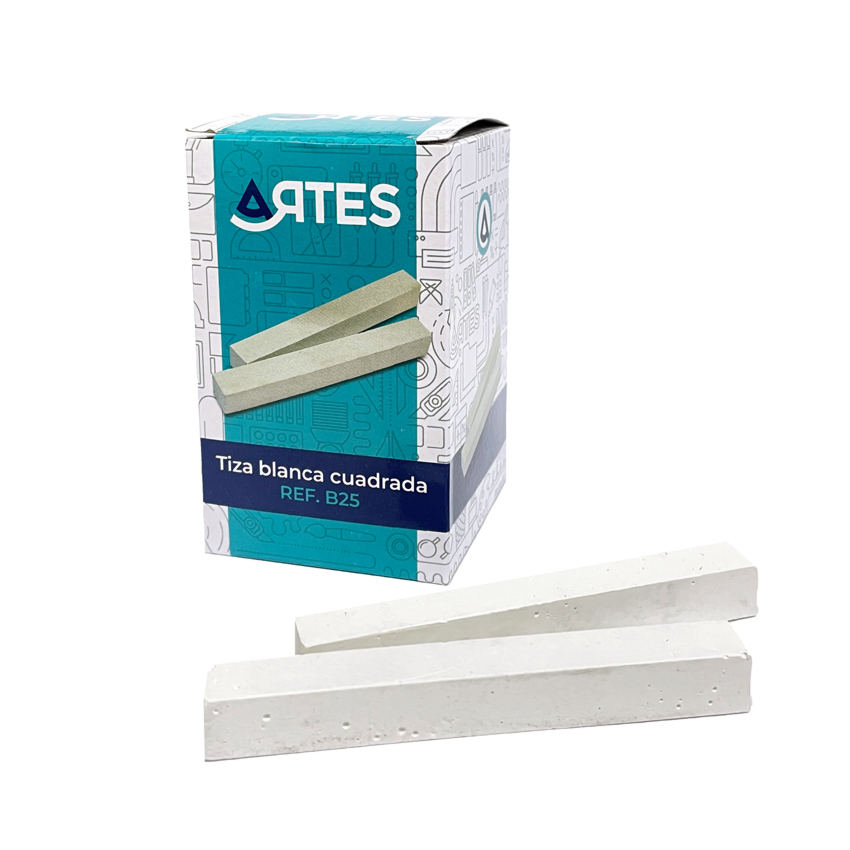 Tizas blancas cuadradas Artés (Caja 25 unidades)