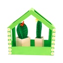 Manualidad de casita de cartón pluma blanco 700 x 1000 x 3 mm (Pack 10 unidades)